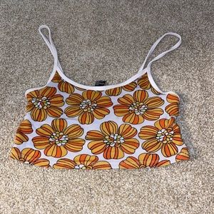 forever 21 Flower cropped tank
